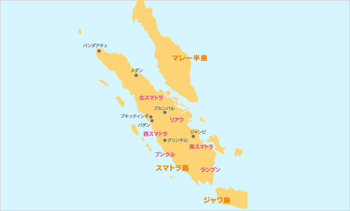 スマトラ島地図